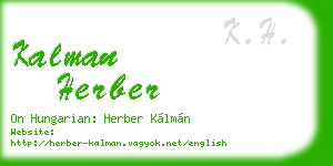 kalman herber business card