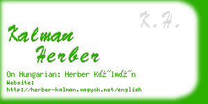kalman herber business card